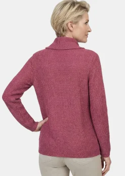 Pull en tricot structuré et fil métallisé