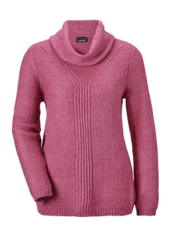 Pull en tricot structuré et fil métallisé