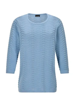 Pull en tricot structuré, à motif ondulé