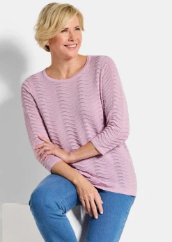 Pull en tricot structuré, à motif ondulé