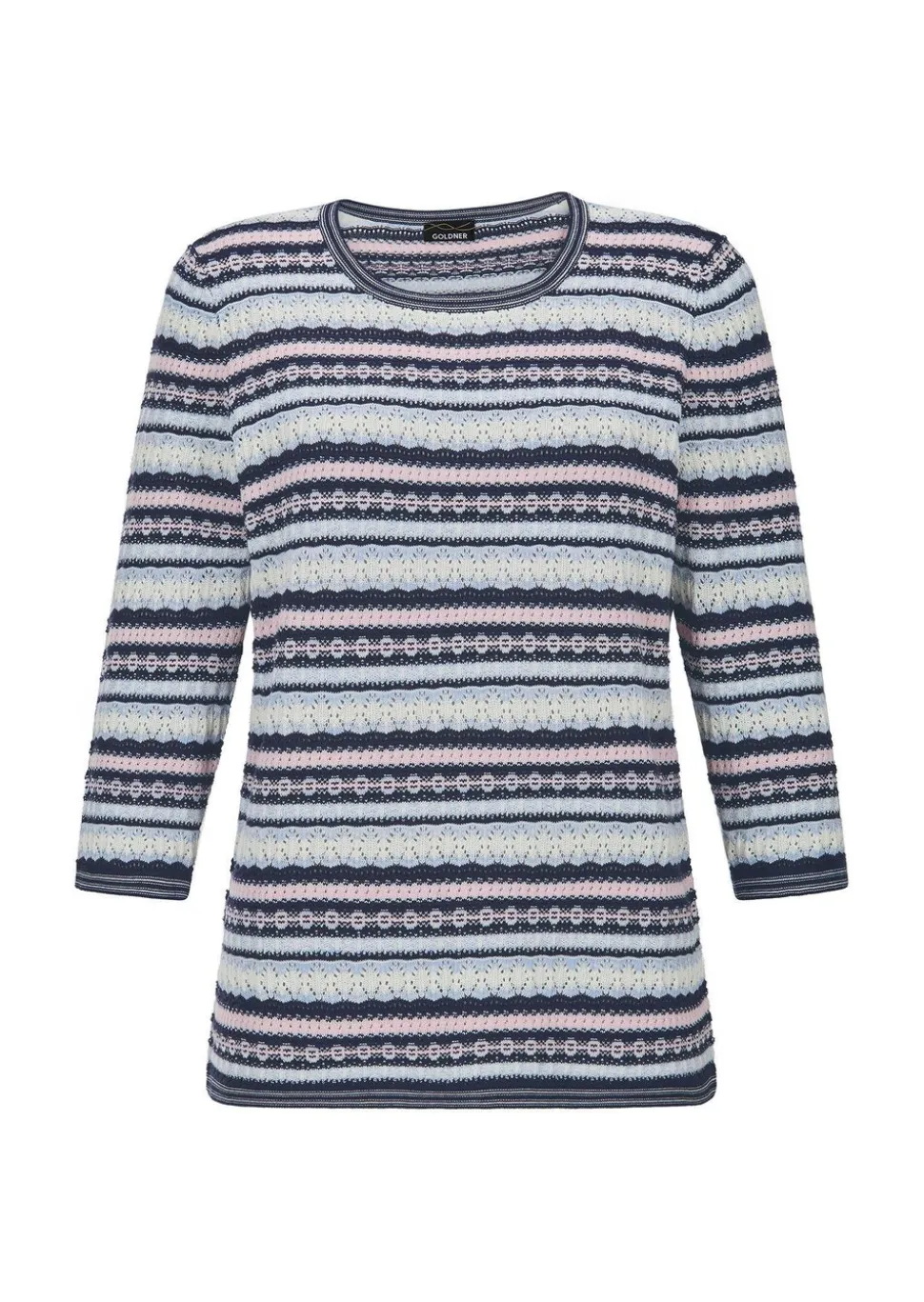 Pull jacquard à rayures