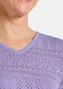 Pull léger en tricot à motif ajouré