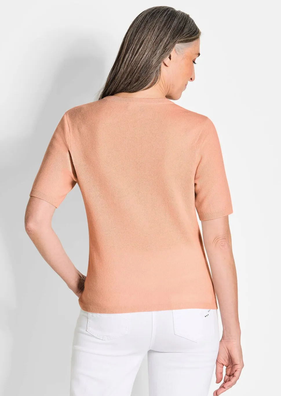 Pull à manches courtes en cachemire