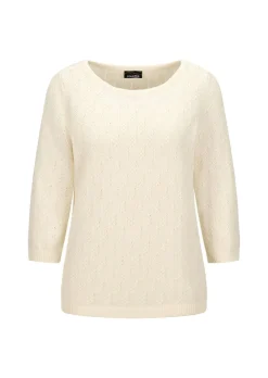 Pull à manches 3/4 en pur coton
