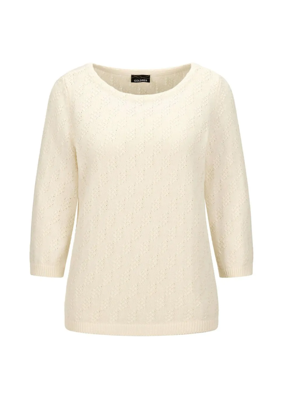 Pull à manches 3/4 en pur coton