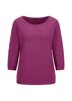 Pull à manches 3/4 en pur coton