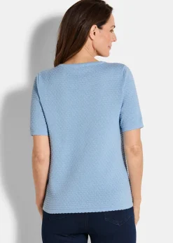Pull à manches mi-longues avec motif à pois