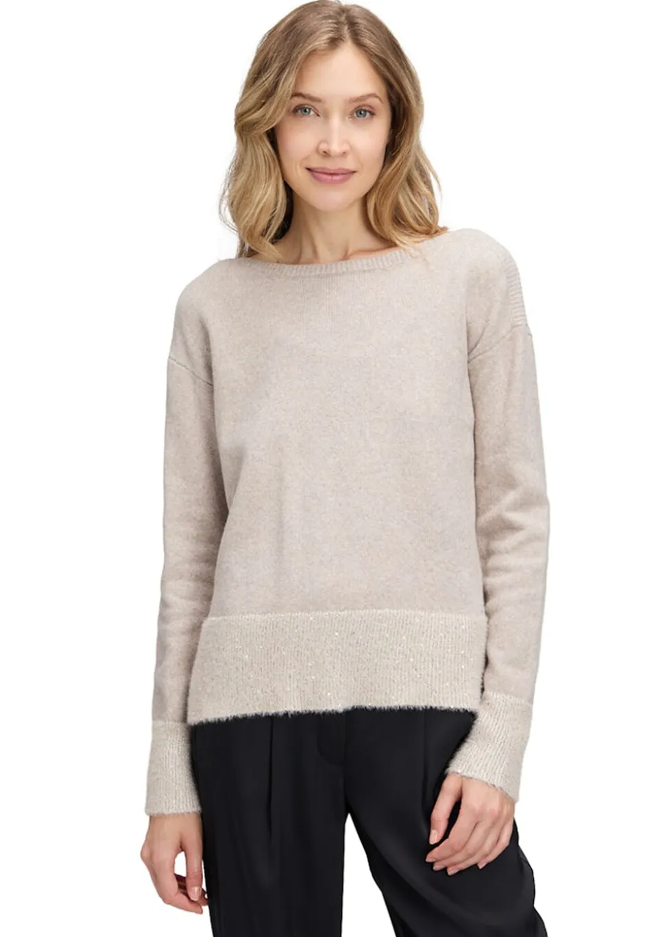 Pull moelleux en tricot pailleté