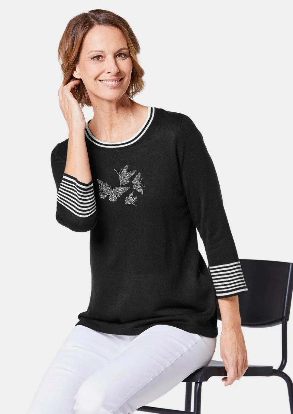 Pull à motif féminin