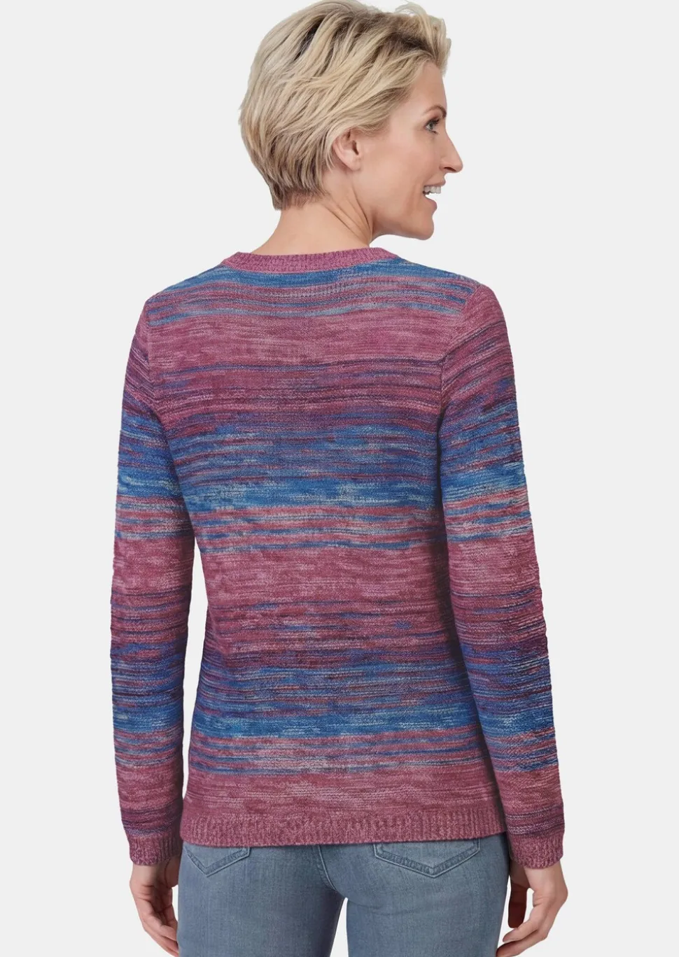 Pull multicolore avec dégradé plein de fraîcheur
