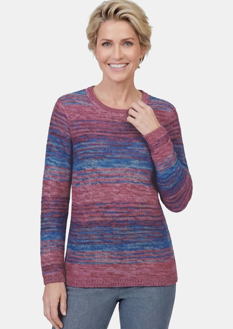 Pull multicolore avec dégradé plein de fraîcheur