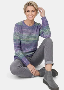 Pull multicolore avec dégradé plein de fraîcheur