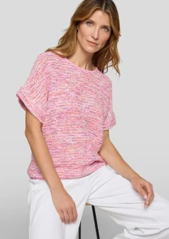 Pull multicolore en maille ruban