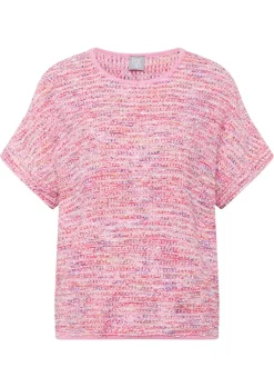 Pull multicolore en maille ruban