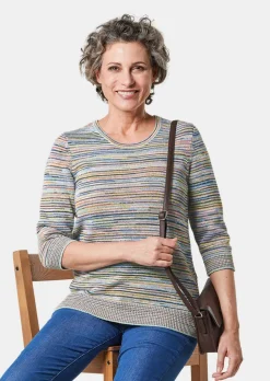 Pull multicolore à rayures qui se coordonne facilement