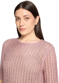 Pull-over ajouré estival avec paillettes