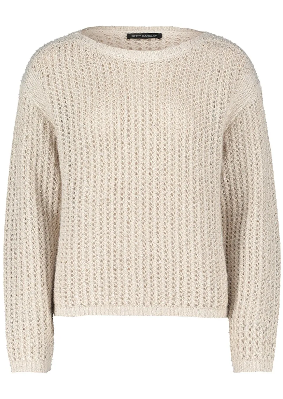 Pull-over en maille ajourée, pailletée