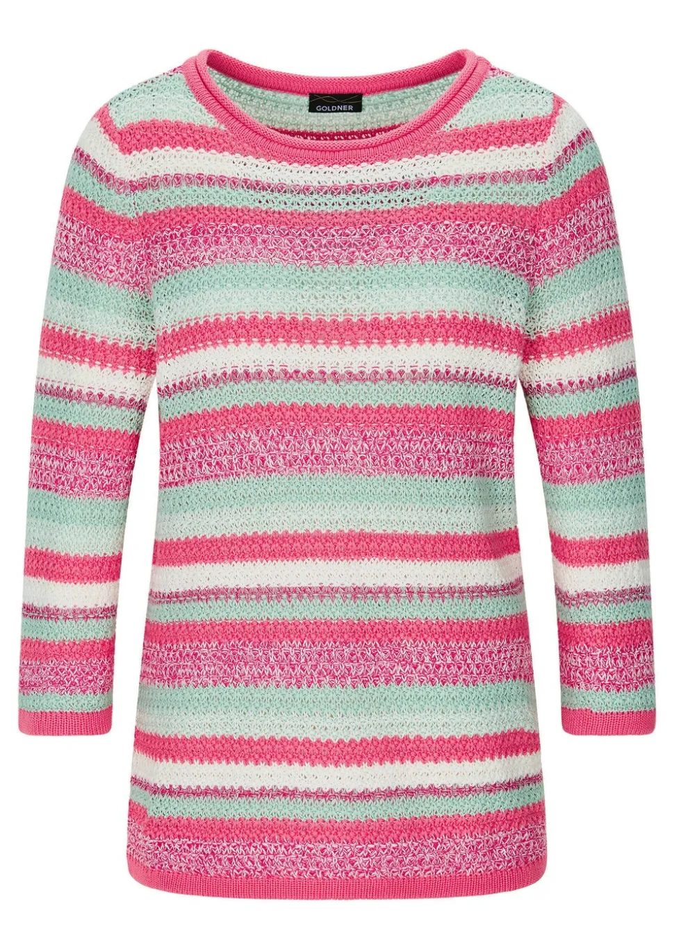 Pull à rayures avec encolure bateau