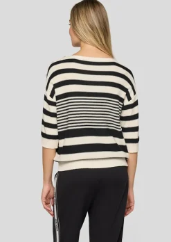 Pull à rayures doux avec teneur en coton