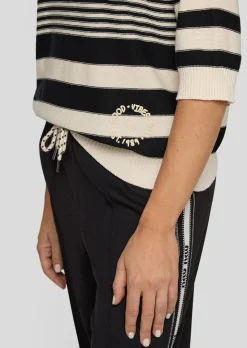 Pull à rayures doux avec teneur en coton