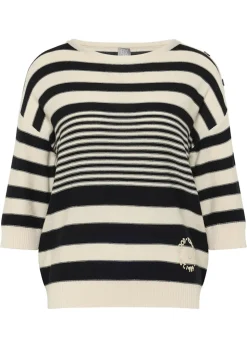 Pull à rayures doux avec teneur en coton