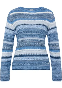 Pull à rayures RABE en maille structurée