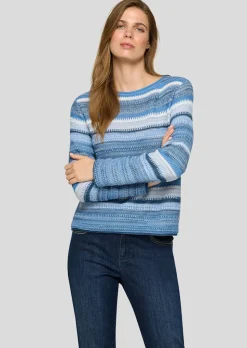 Pull à rayures RABE en maille structurée