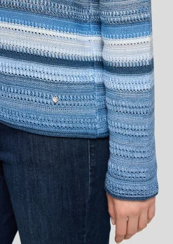 Pull à rayures RABE en maille structurée