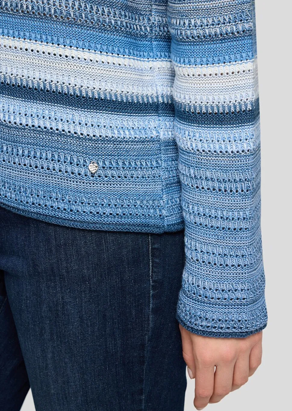 Pull à rayures RABE en maille structurée