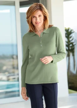 Pull sobre avec col polo