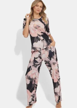 Pyjama avec grand imprimé fleuri