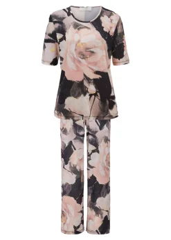 Pyjama avec grand imprimé fleuri