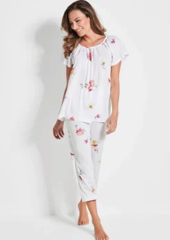 Pyjama à manches courtes motif à fleurs