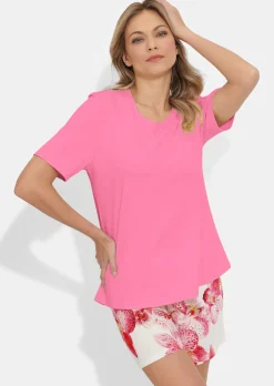 Pyjashort avec imprimé fleuri