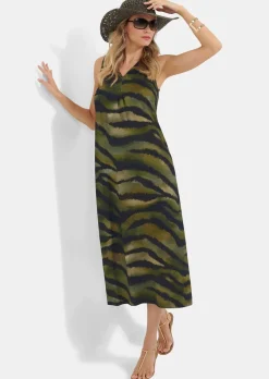 Robe ajustée à l'imprimé animalier