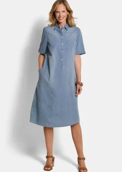 Robe aspect jean, en pur coton