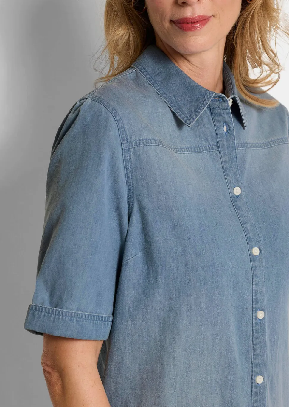 Robe aspect jean, en pur coton