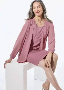 Robe avec veste en mousseline