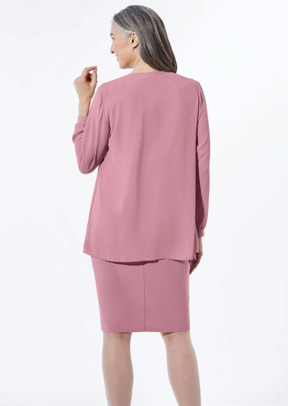 Robe avec veste en mousseline