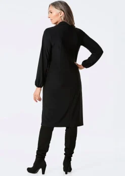 Robe cache-cœur avec col chemise