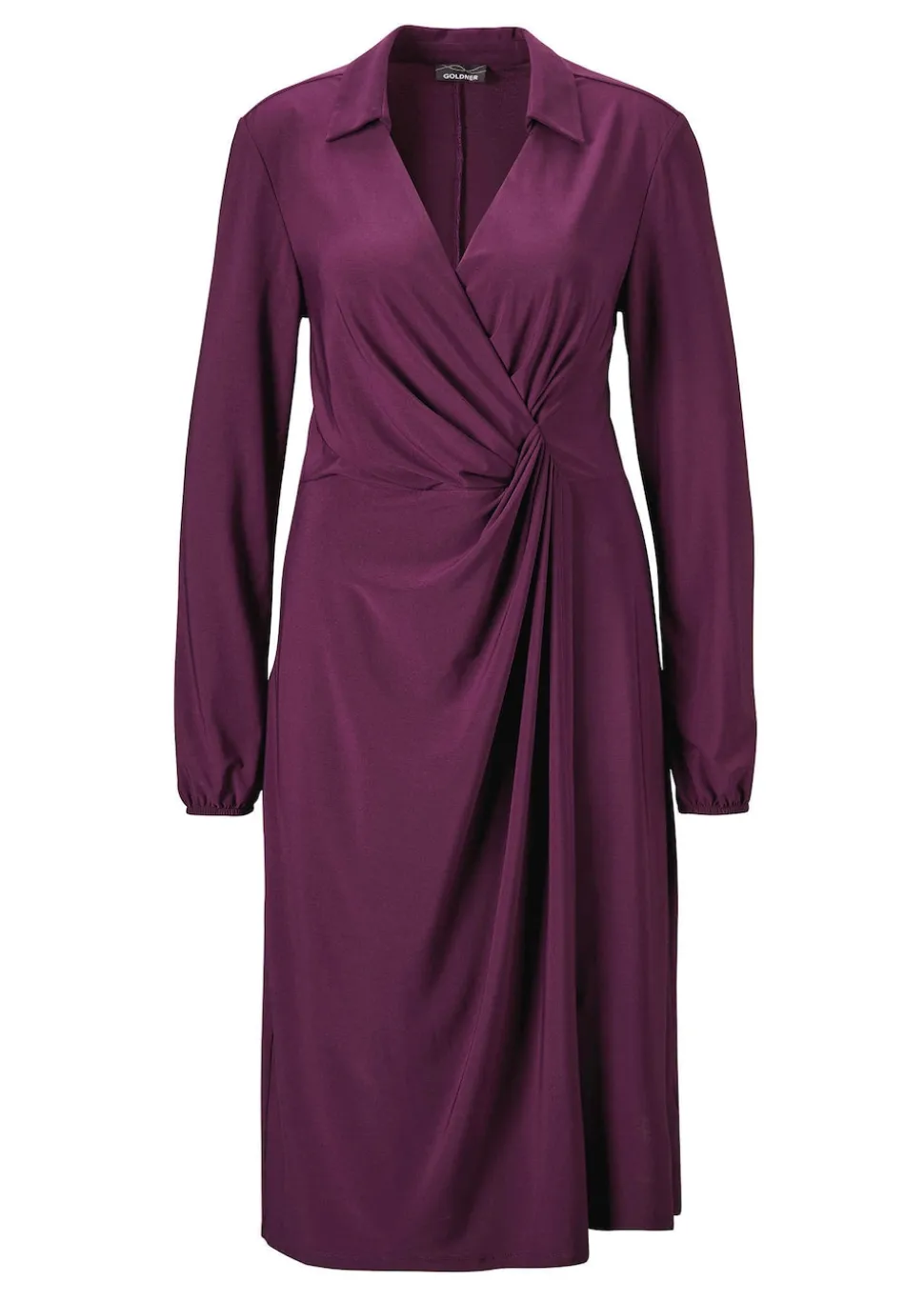 Robe cache-cœur avec col chemise