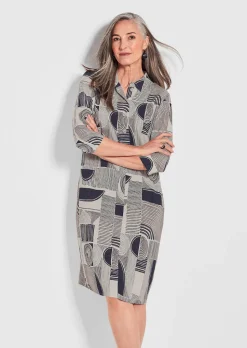 Robe chemisier avec imprimé intégral