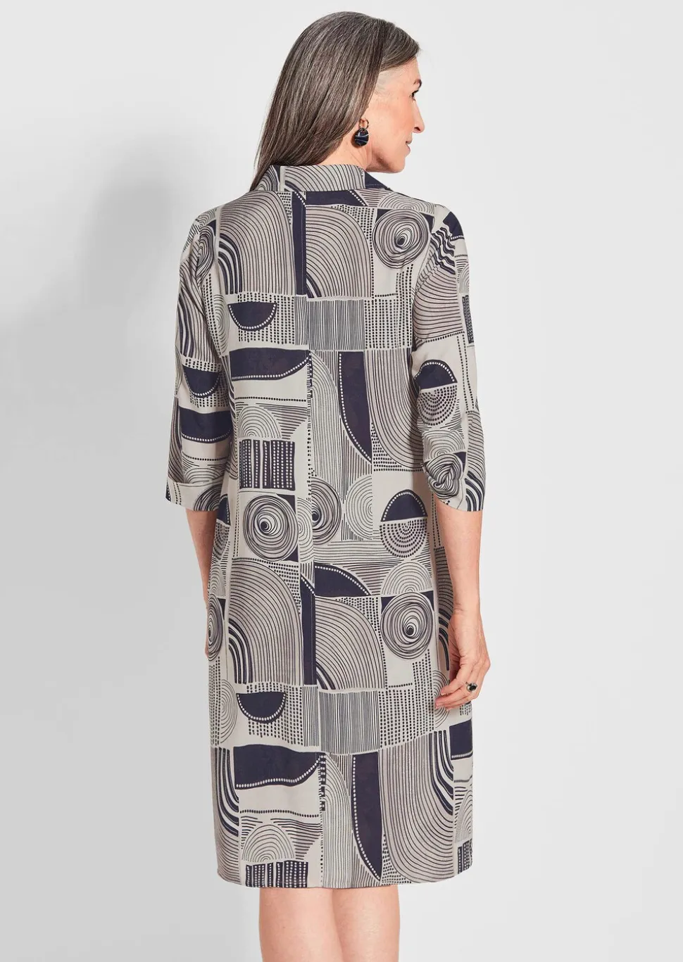 Robe chemisier avec imprimé intégral