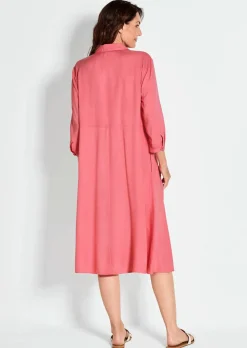 Robe chemisier avec poches latérales