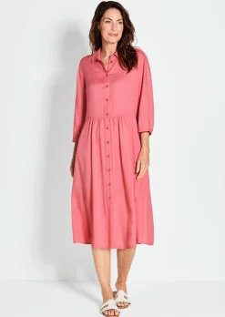 Robe chemisier avec poches latérales