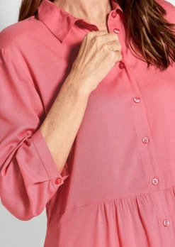 Robe chemisier avec poches latérales