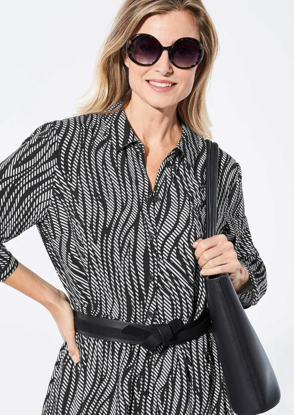 Robe-chemisier à col chemise