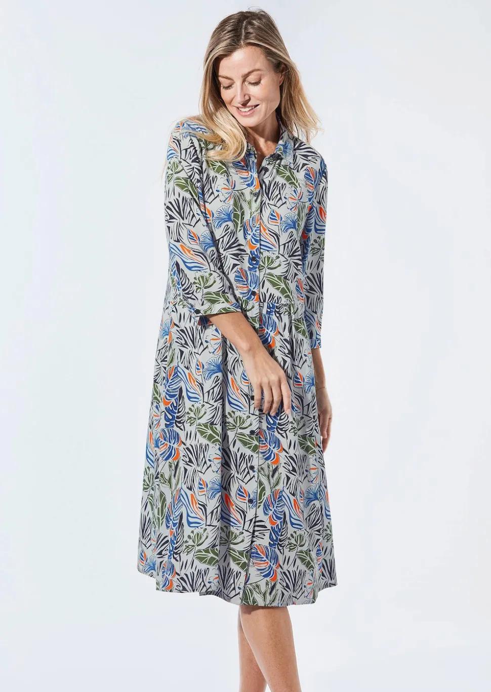 Robe-chemisier à col chemise