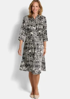 Robe-chemisier en satin de viscose