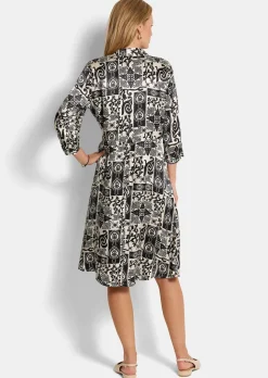 Robe-chemisier en satin de viscose